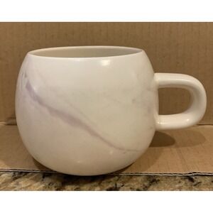 Project 62 Stoneware Mug Cup White/Purple Marbled Swirl- Round Body/"C" Handle